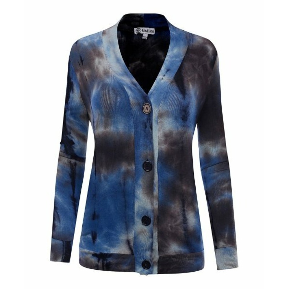 B.I.L.Y USA Women  V Neck Cardigan Front Buttons Stretch Long Sleeve Size 3XL